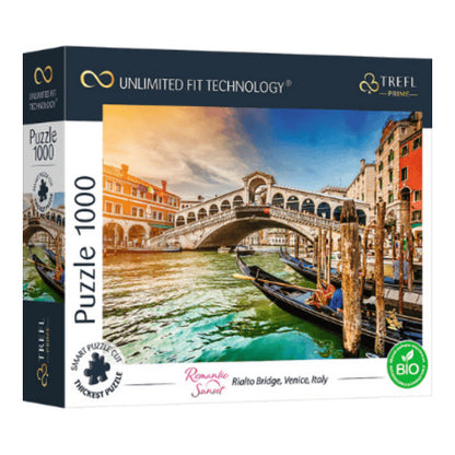 romantic sunset rialto bruecke vendig italien uft puzzle 1000 teile