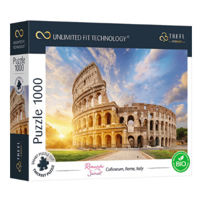 romantic sunset sonnendurchflutetes kolosseum rom italien uft puzzle 1000 teile