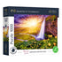 romantic sunset wasserfall auf island uft puzzle 1000 teile