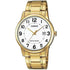 Casio Herren Quarzuhr in Goldoptik mit hellem Zifferblatt und Edelstahlarmband