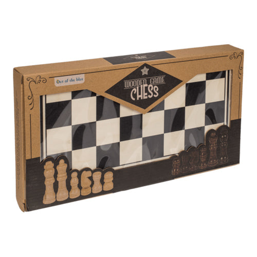 schach holz brettspiel 34 cm