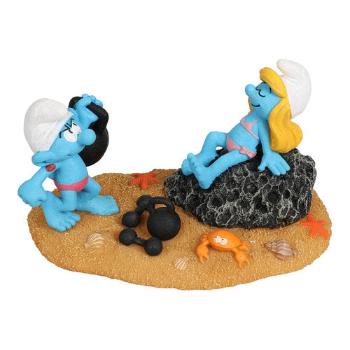 schlumpfine mit muskelschlumpf figur