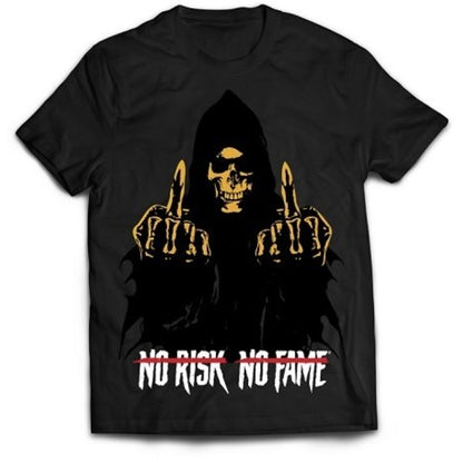 Skull Labs T-Shirt No Risk-No Fame Schwarz Gold Xxl