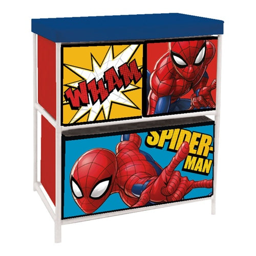 spiderman ablagefach mit 3 schubladen 53 x 30 x 60 cm