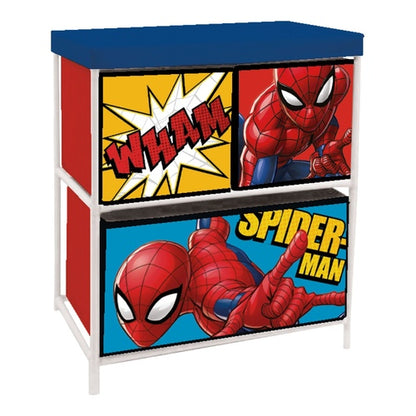 spiderman ablagefach mit 3 schubladen 53 x 30 x 60 cm