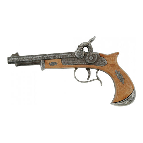 spielzeugpistole derringer 21 5 cm einzelschuss silber braun