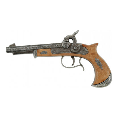 spielzeugpistole derringer 21 5 cm einzelschuss silber braun