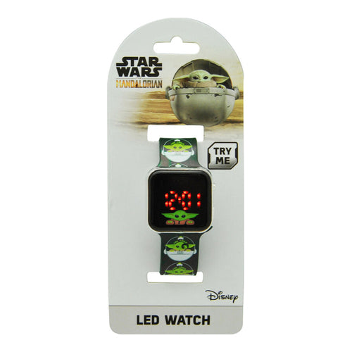 star wars the mandalorian led digitale armbanduhr