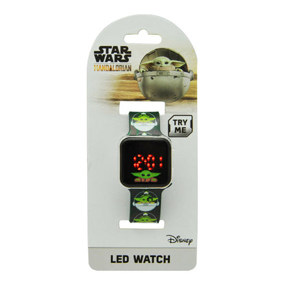 star wars the mandalorian led digitale armbanduhr