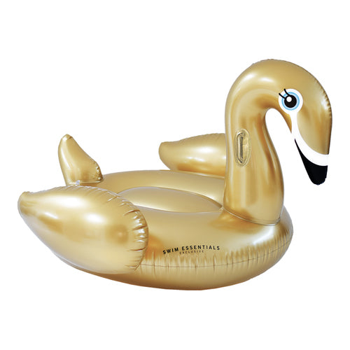 swim essentials aufblasbarer schwan gold 150x115cm