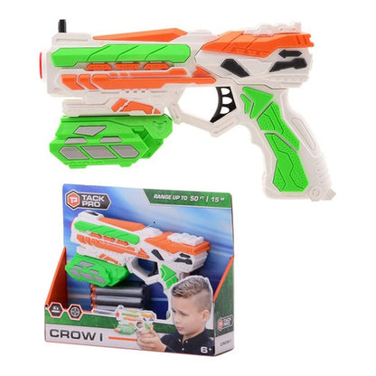 tack pro crow i pistole mit 6 soft darts 18cm