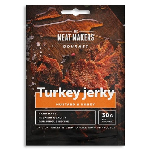 The Meat Makers Gourmet Turkey Jerky 15X30G Mustard Honey