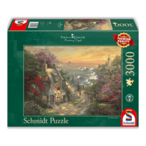 thomas kinkade doerfchen am leuchtturm 3000 teile puzzle