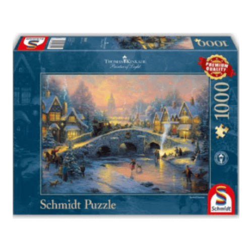 thomas kinkade winterliches dorf 1000 teile puzzle