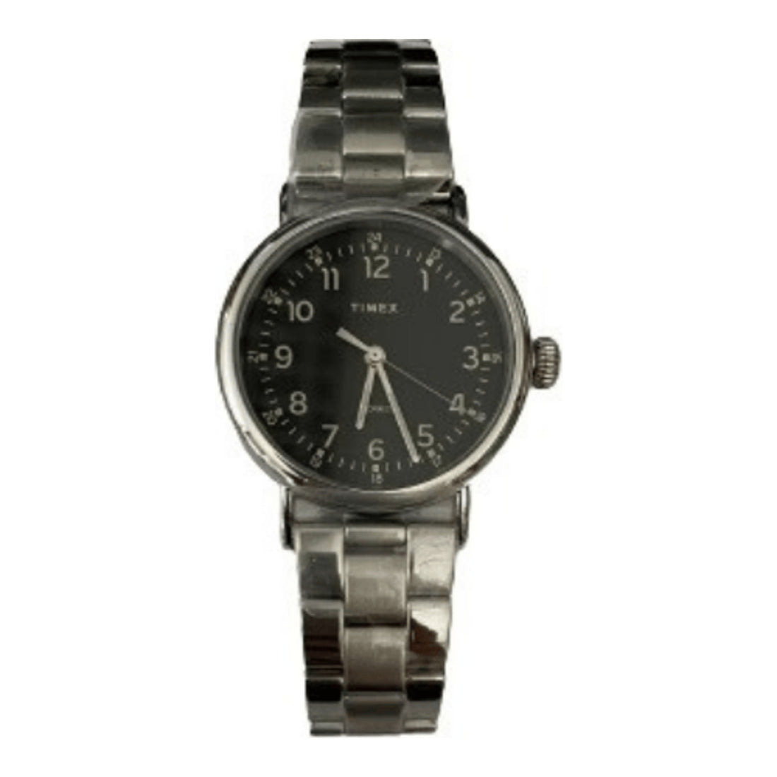 Timex Standard Stainless Steel Quartz Watch with Indiglo