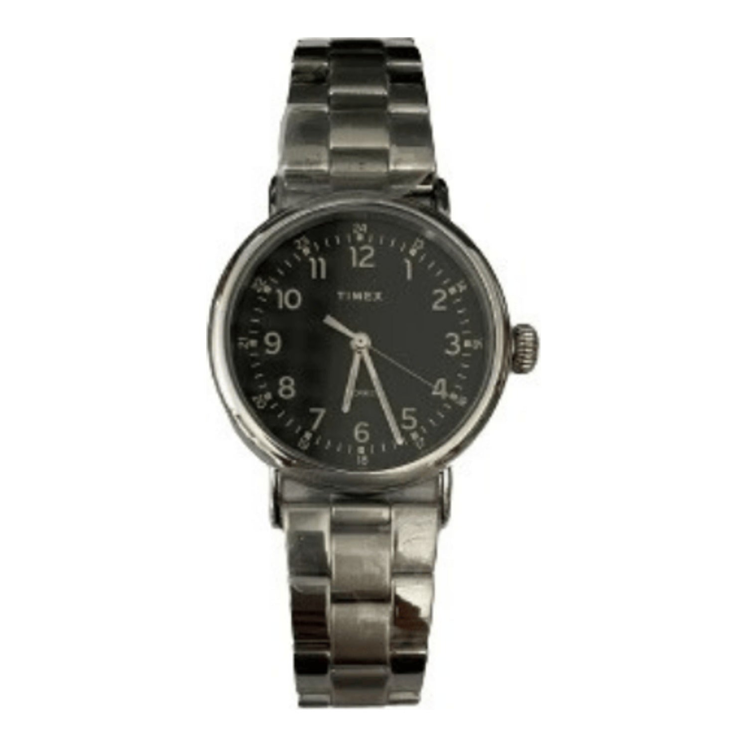 Timex Standard Stainless Steel Quartz Watch with Indiglo