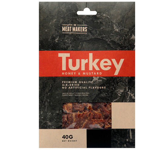 Tmm Meatmakers Jerky Trockenfleisch Gourmet 12X 40G Turkey Honey Mustard