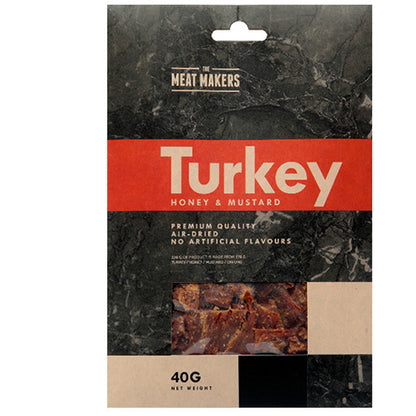 Tmm Meatmakers Jerky Trockenfleisch Gourmet 12X 40G Turkey Honey Mustard