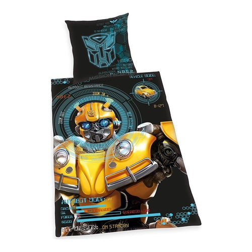 transformers bumblebee bettwaesche set 135 x 200 cm 80 x 80 cm