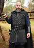 rmelloser gambeson mit handgefertigen details schwarz