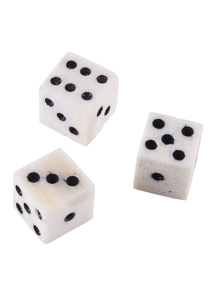 Historische Knochenwürfel, 3er Set