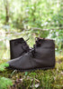 Mittelalter Schnürschuhe Leder, Dunkelbraun