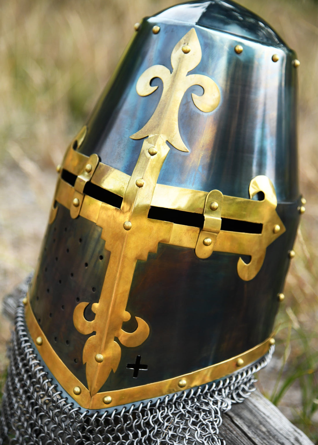 topfhelm der rieter von kornburg nuernberg um 1375 1 6 mm stahl