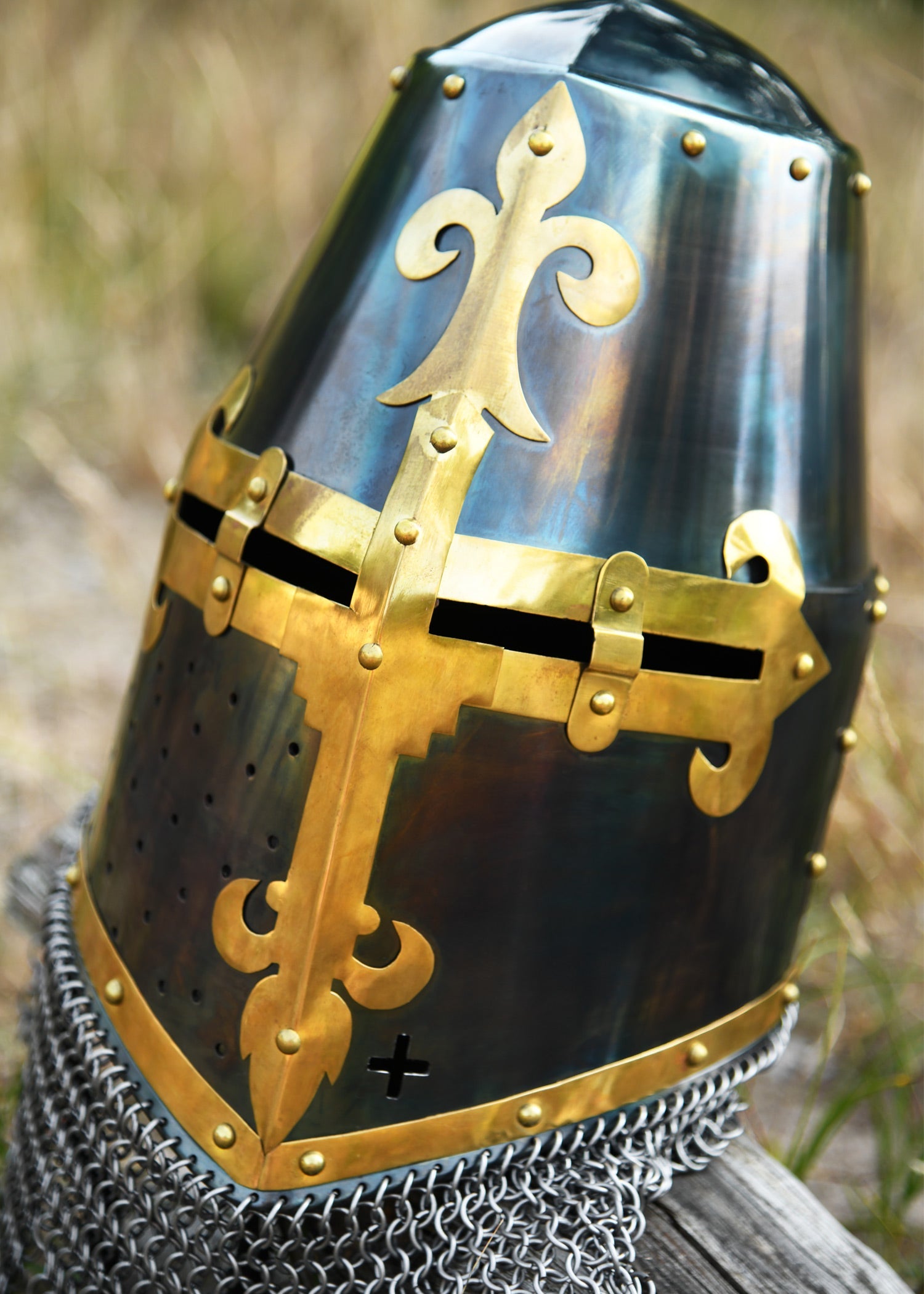 topfhelm der rieter von kornburg nuernberg um 1375 1 6 mm stahl
