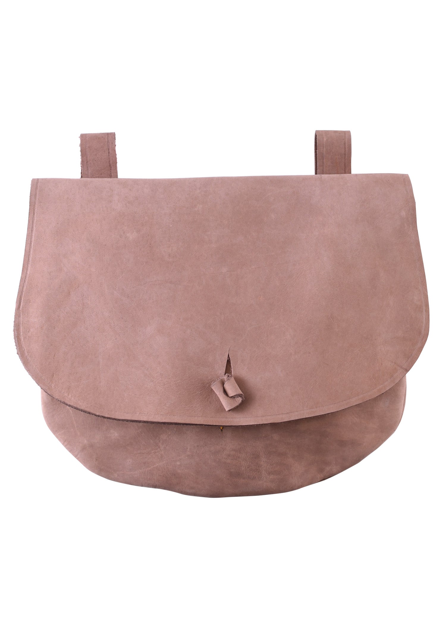 Handgenähte Leder Gürteltasche, halbrund