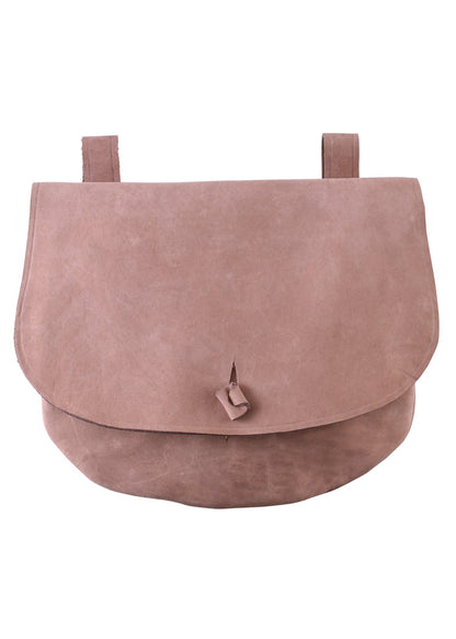 Handgenähte Leder Gürteltasche, halbrund