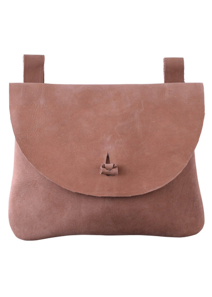 Handvernähte Leder Gürteltasche, rechteckig