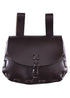 Wendbare Mittelalter Gürteltasche aus Leder, Dunkelbraun