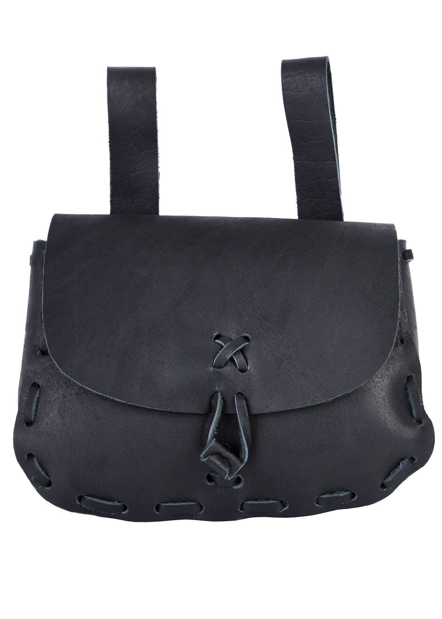 Mittelalter Gürteltasche aus Leder, Schwarz