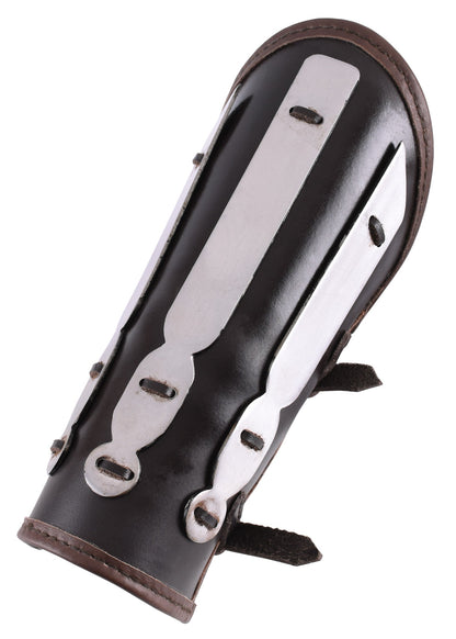 Robuster ULFBERTH Armschutz aus Leder &amp; Stahl