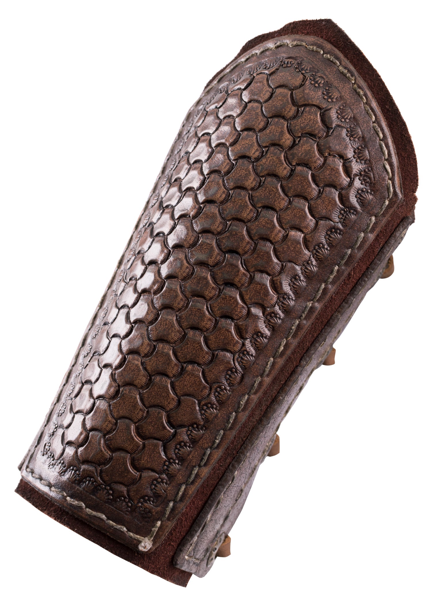 Leder Armschützer mit Prägung &amp; Wildleder (Paar)