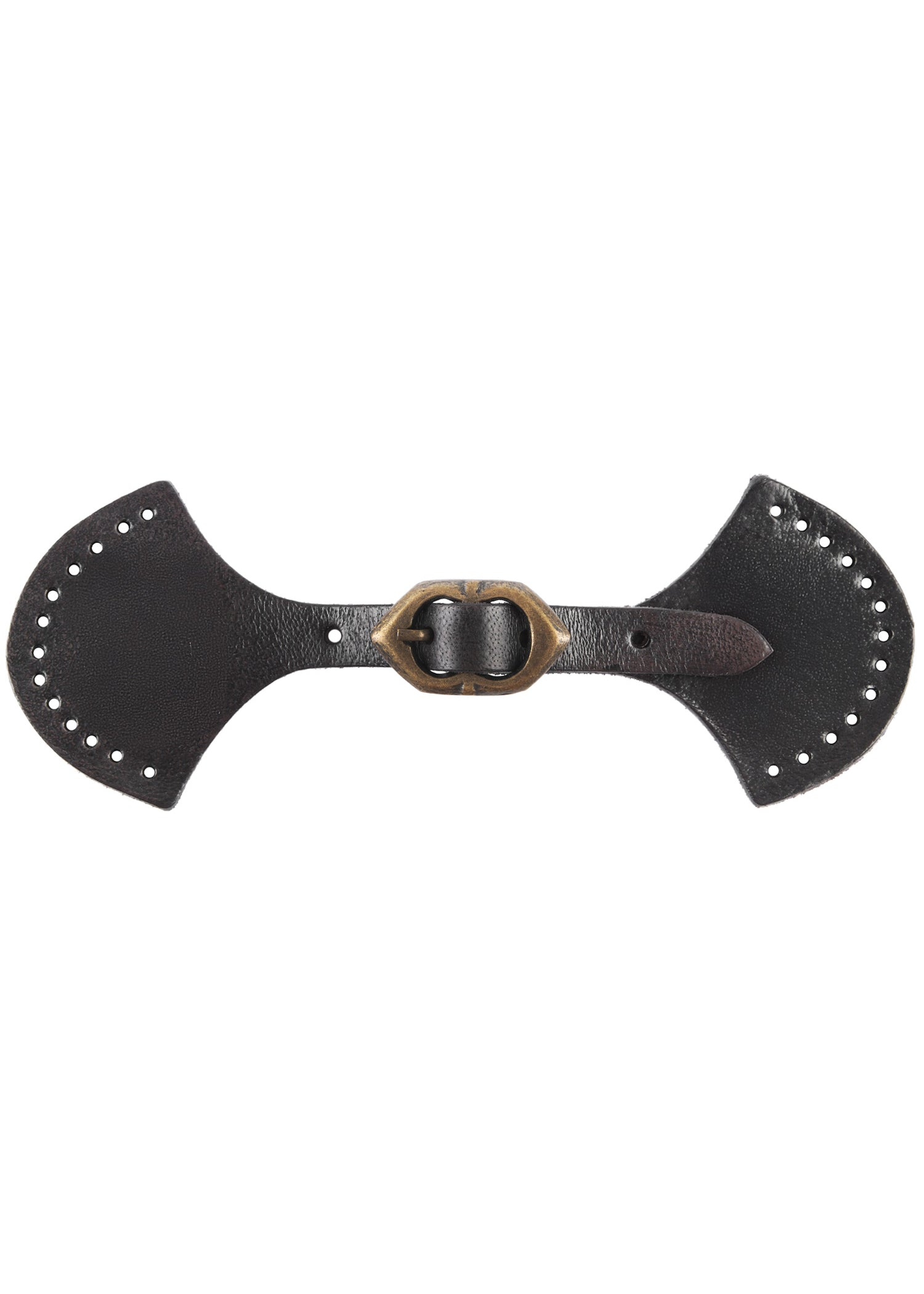 Robuster Leder Schnallenverschluss, Schwarz – Used Look