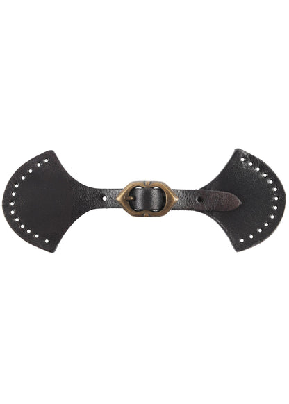 Robuster Leder Schnallenverschluss, Schwarz – Used Look
