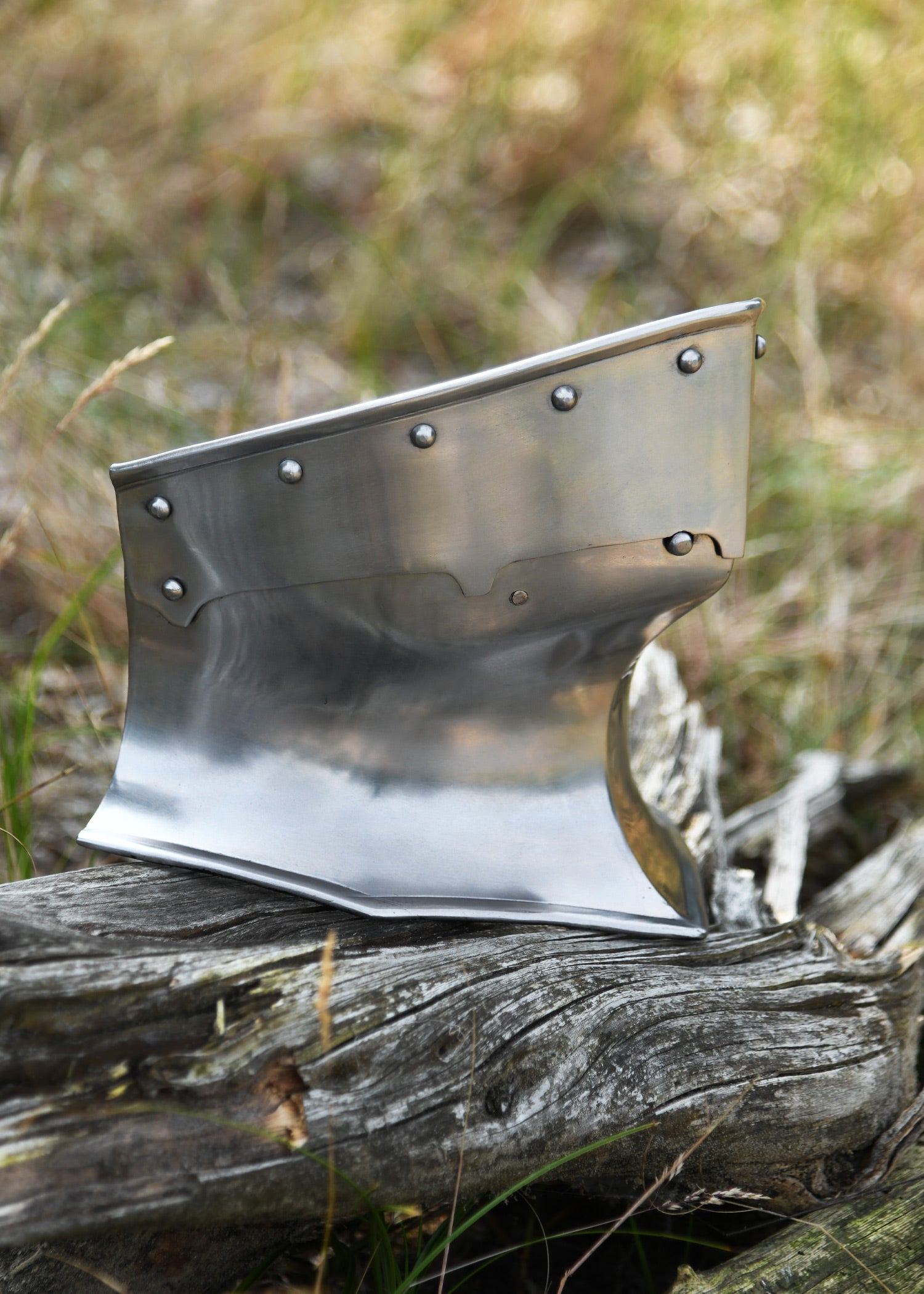 ULFBERTH® Halsberge aus 1,6 mm Stahl mit Klappfunktion