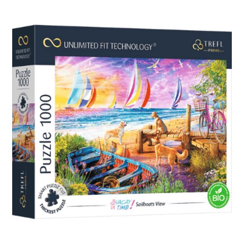 vacay time blick auf segelboote uft puzzle 1000 teile