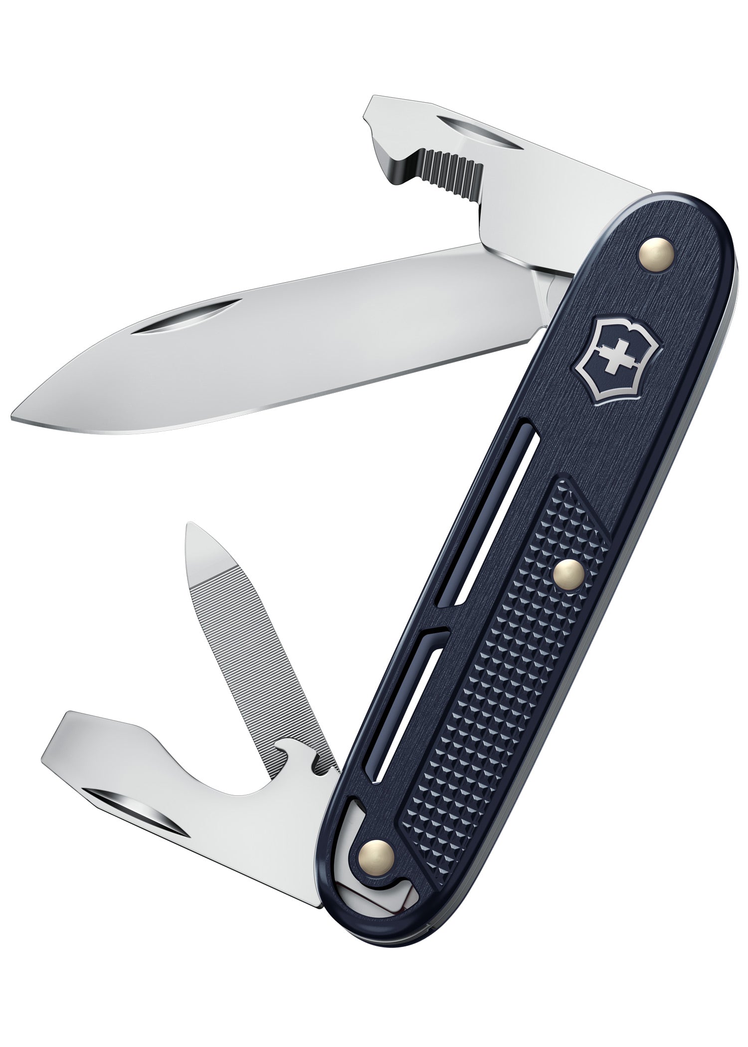 Victorinox Synergy Alox Dunkelblau: Edles 93mm Taschenmesser