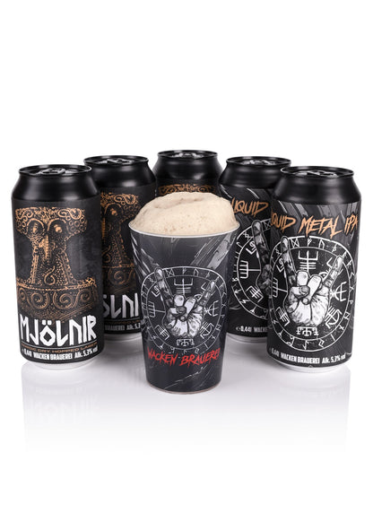 Wacken Brauerei Festival Pack: 5 Biere &amp; Kultbecher