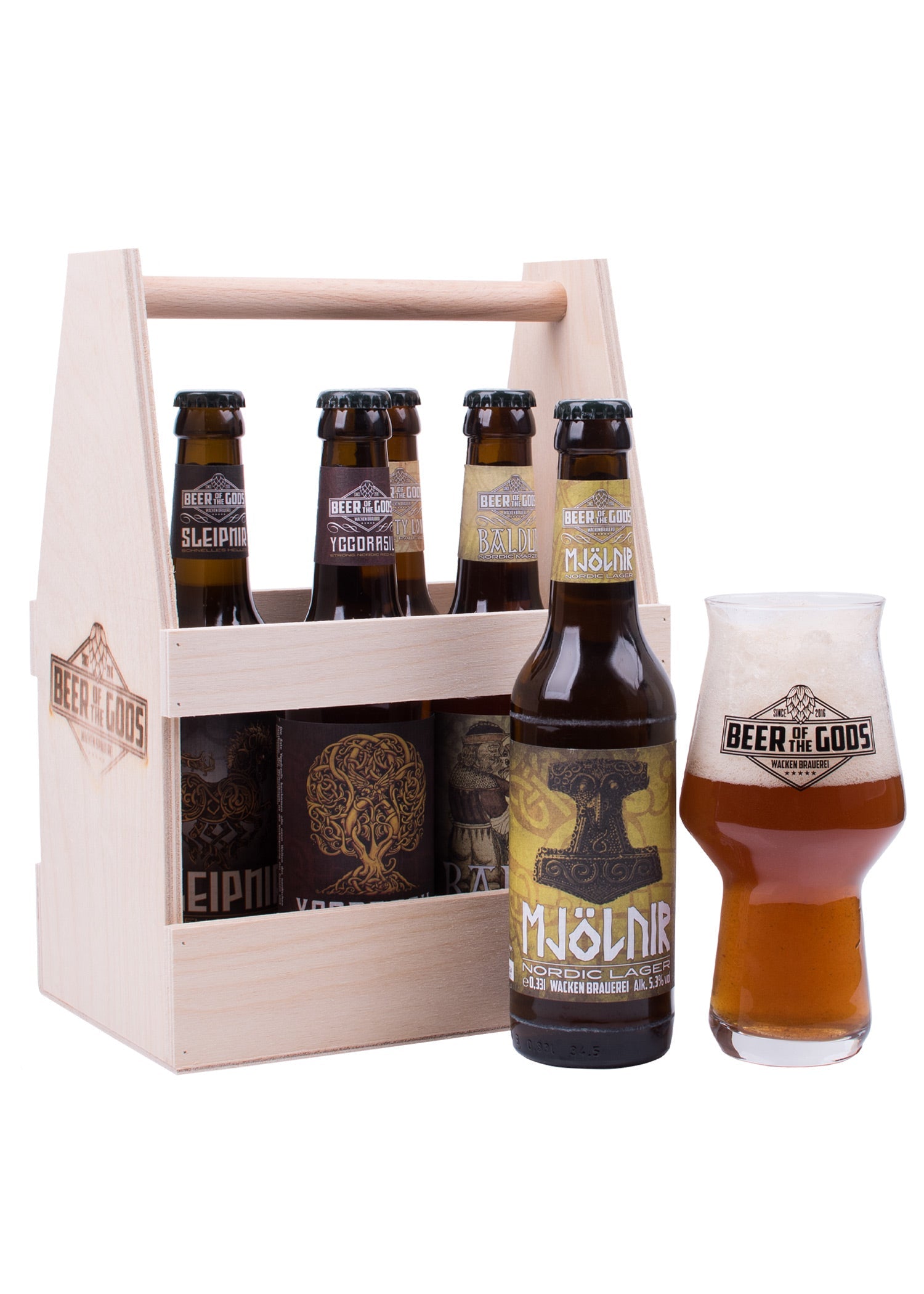 Eine Hand voll Götter: 5er Craft Beer Set mit Glas