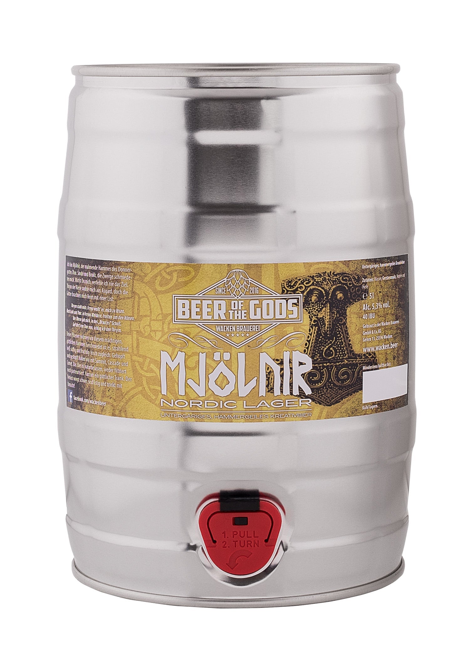 Mjölnir Nordic Lager: 5L Wacken Partyfass