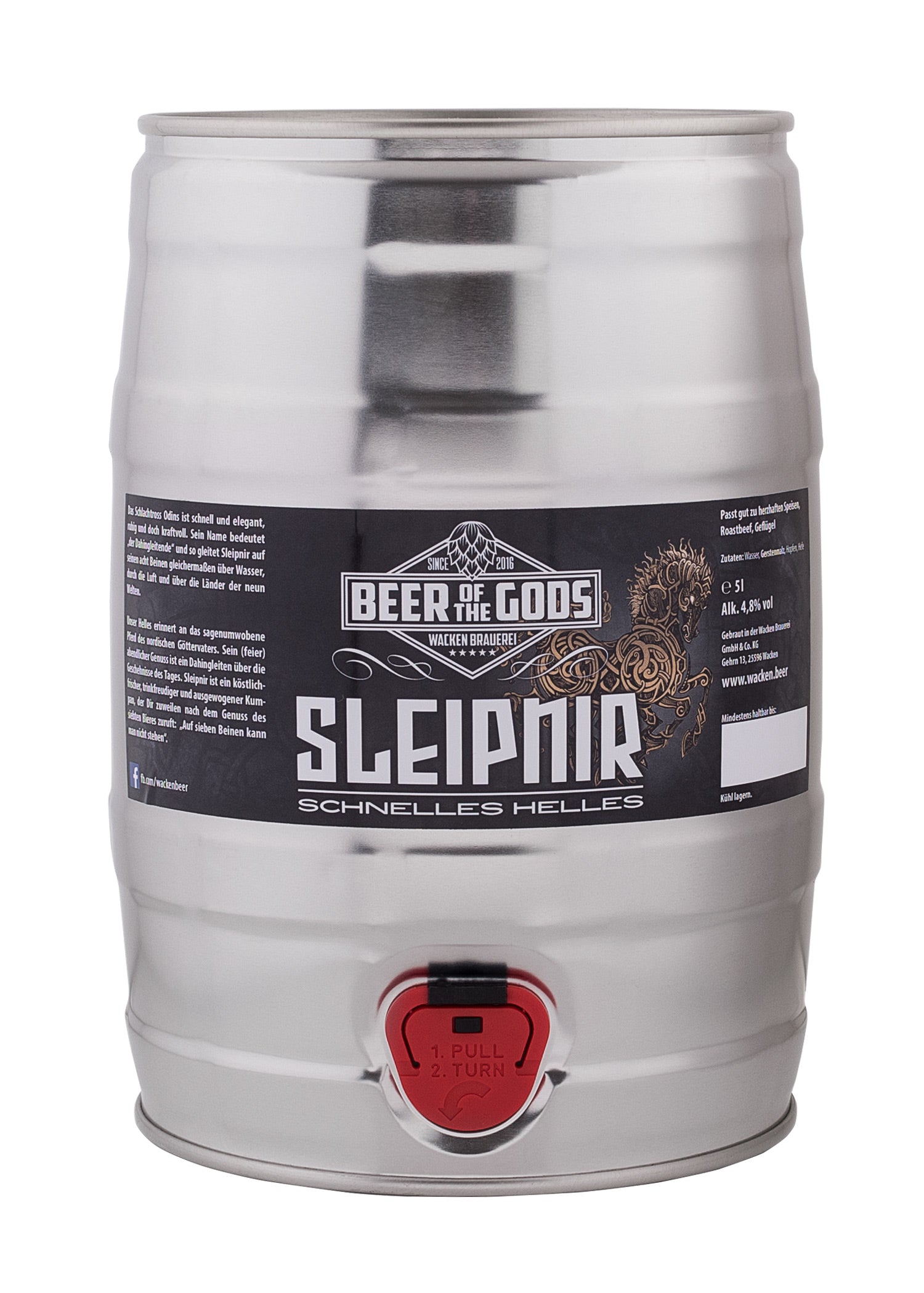 Sleipnir Schnelles Helles: 5L Party Dose Wacken Brauerei
