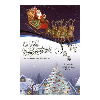 weihnachtskarten weihnachtsmann 100 stueck 6 motive