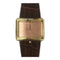 Curviplan Gold/Rot – Quarzwerk mit Mineralglas