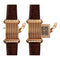Segreto G – Roségold-IP-Edelstahlgehäuse mit Lederarmband