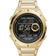 Everett Solar-Powered Digital Gold-Tone Stainless Steel Watch