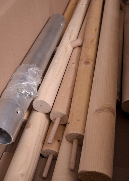 Holzstangen Set für 6m Ritterzelt Herwald
